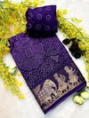 Fancy Bhandhani Print Pure Dola Silk Saree Wholesalers In Delhi